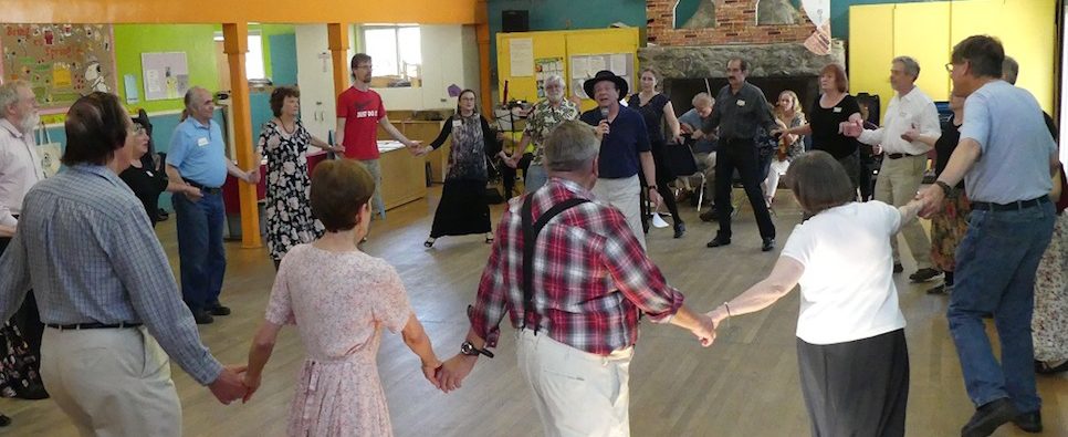Culver City English Country Dance - dancers gathering peascods