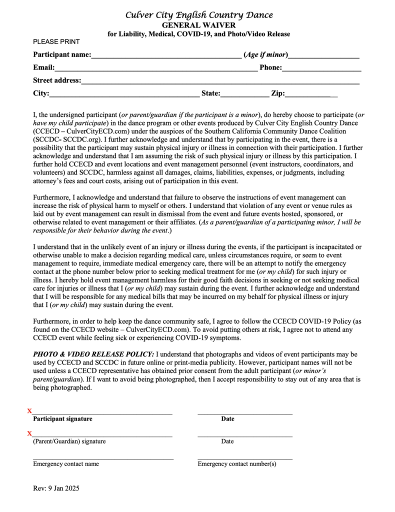 2025 CCECD General Waiver